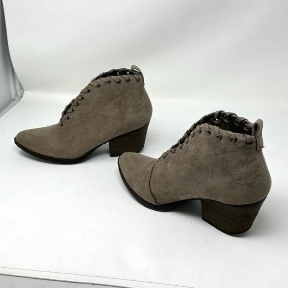 coconuts by matisse | bamba whipstitch boots taupe vegan suede 8 like new - Picture 8 of 12